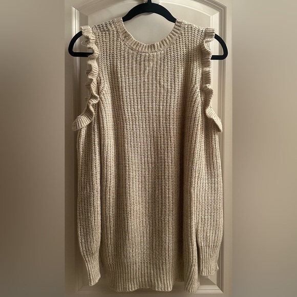 Alya Cold Shoulder Cream Sweater - Picture 4 of 4